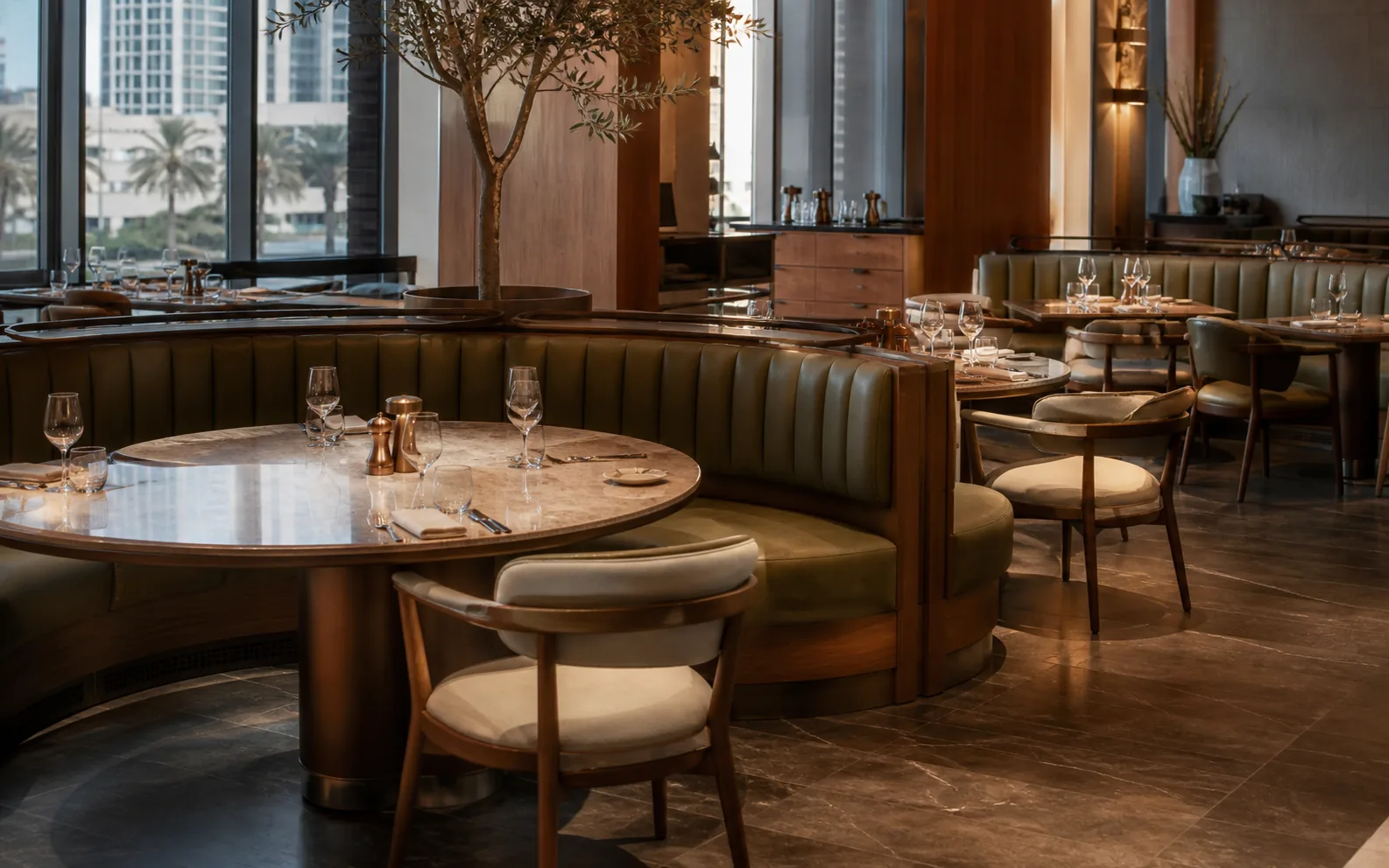 Restaurant Banquette Seating in Dubai: Booths & Wall Seating
