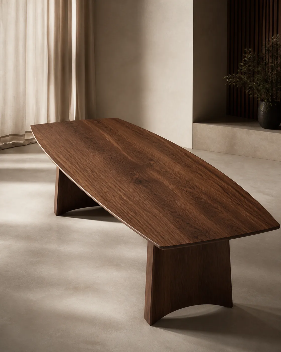 خشب جوز أمريكي صلب مطبق على منتج الأثاث المخصص له