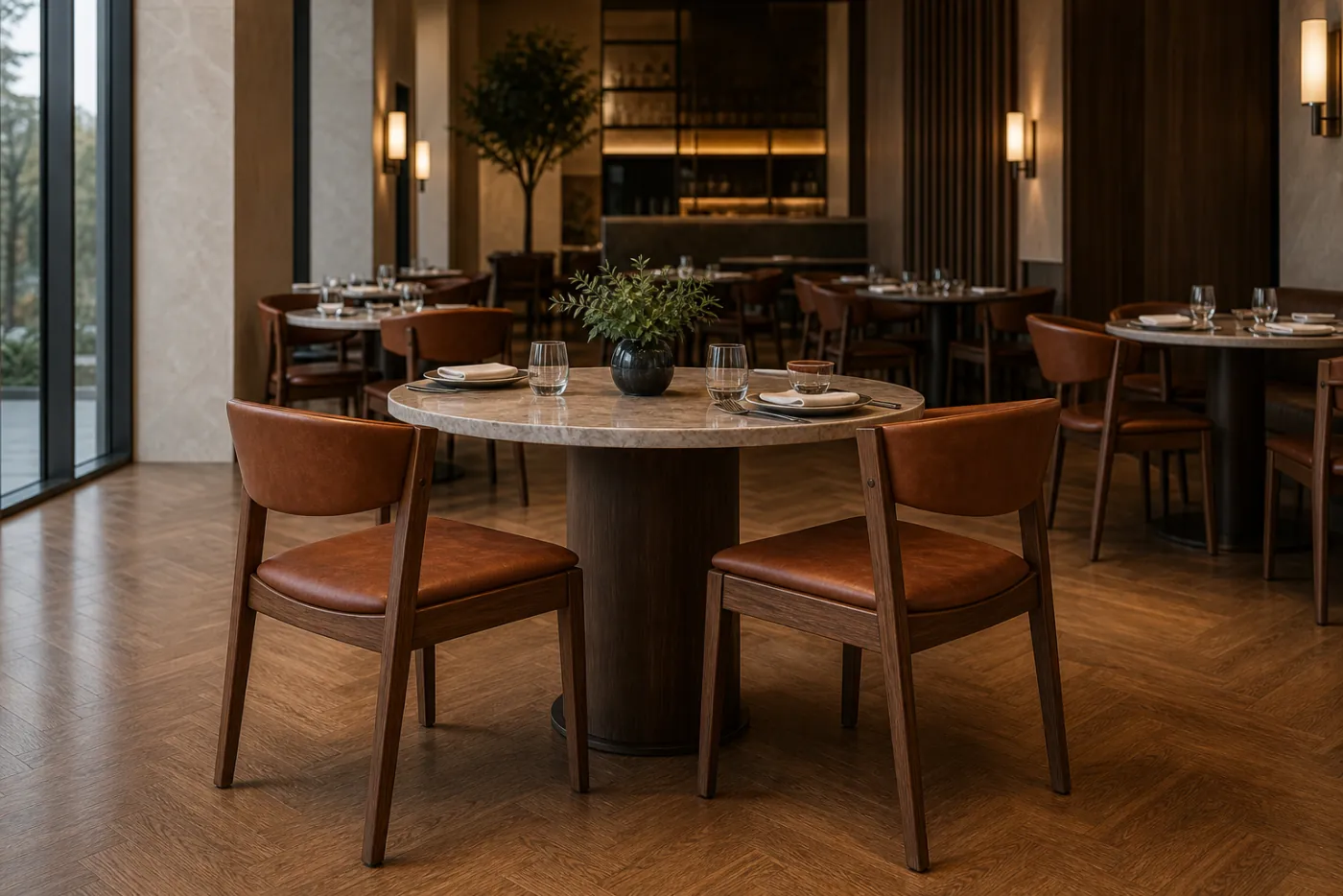 Restaurant Dining Chair in context — Fine dining, hotel signature restaurant
