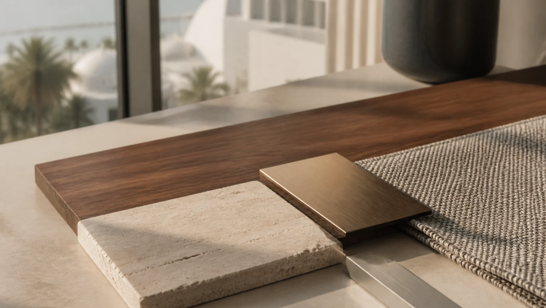 Furniture material and finish samples
